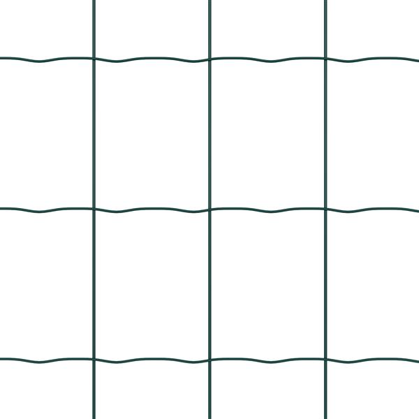 Grote foto vidaxl euro hek groen 0.4 x 25 m pvc gecoat ijzer tuin en terras hekken en schuttingen