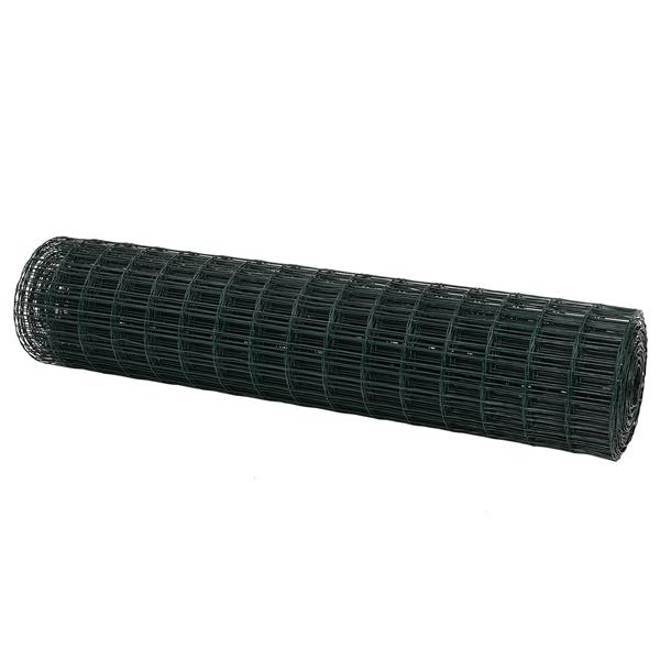 Grote foto vidaxl euro hek groen 1 x 25m pvc gecoat ijzer tuin en terras hekken en schuttingen