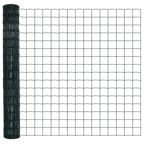 Grote foto vidaxl euro hek groen 1.6 x 10m pvc gecoat ijzer tuin en terras hekken en schuttingen