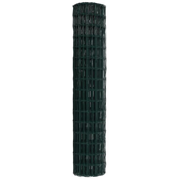 Grote foto vidaxl euro hek groen 1.6 x 10m pvc gecoat ijzer tuin en terras hekken en schuttingen