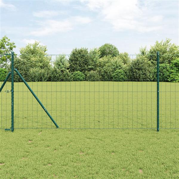 Grote foto vidaxl euro hek groen 1.4 x 10 m pvc gecoat ijzer tuin en terras hekken en schuttingen