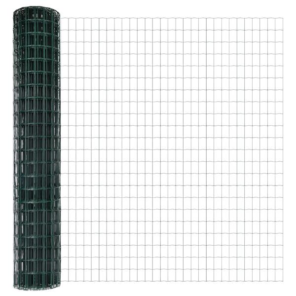 Grote foto vidaxl euro hek groen 1.6 x 10 m pvc gecoat ijzer tuin en terras hekken en schuttingen