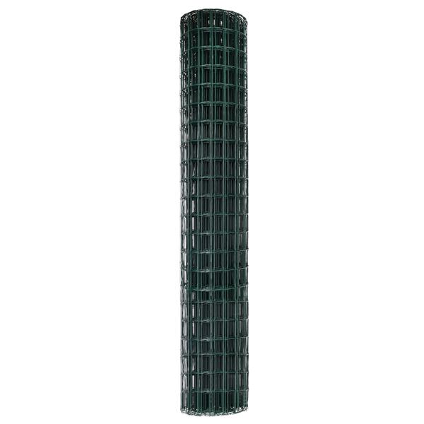 Grote foto vidaxl euro hek groen 1.6 x 10 m pvc gecoat ijzer tuin en terras hekken en schuttingen