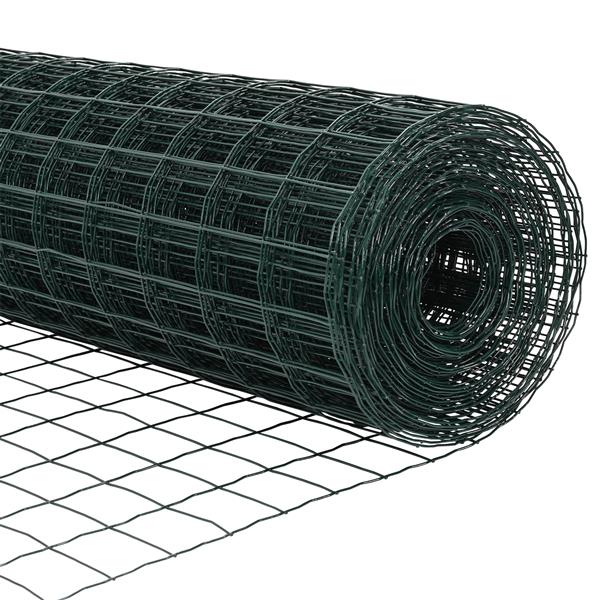 Grote foto vidaxl euro hek groen 1.6 x 10 m pvc gecoat ijzer tuin en terras hekken en schuttingen