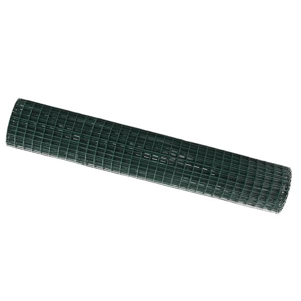 Grote foto vidaxl euro hek groen 1.6 x 10 m pvc gecoat ijzer tuin en terras hekken en schuttingen