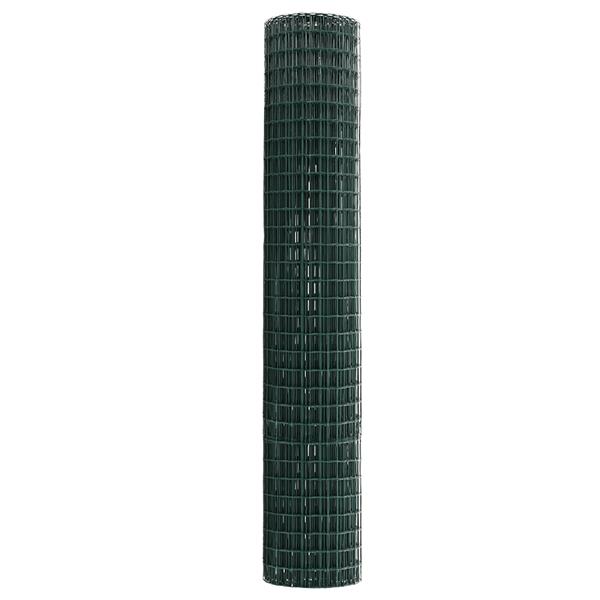 Grote foto vidaxl euro hek groen 1.5 x 10 m pvc gecoat ijzer tuin en terras hekken en schuttingen