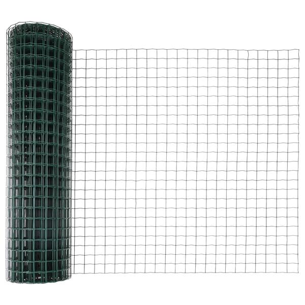 Grote foto vidaxl euro hek groen 1 x 10 m pvc gecoat ijzer tuin en terras hekken en schuttingen