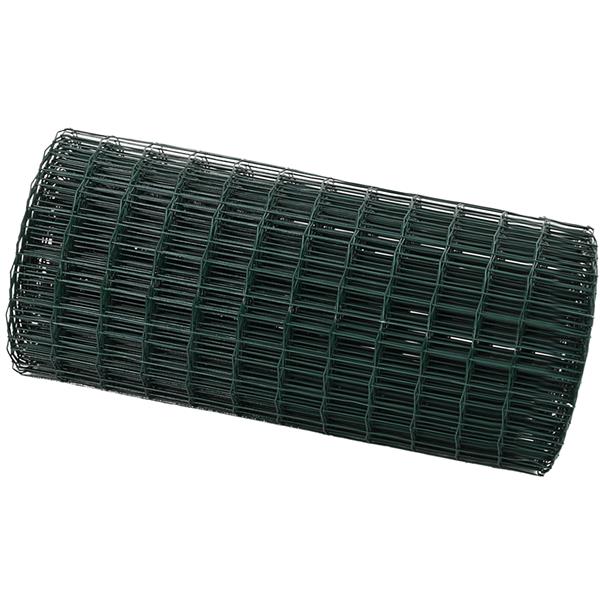 Grote foto vidaxl euro hek groen 0.6 x 10 m pvc gecoat ijzer tuin en terras hekken en schuttingen