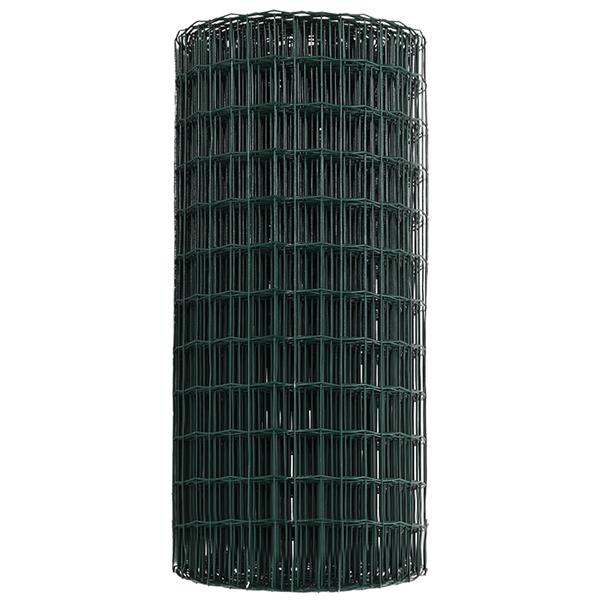 Grote foto vidaxl euro hek groen 0.6 x 10 m pvc gecoat ijzer tuin en terras hekken en schuttingen