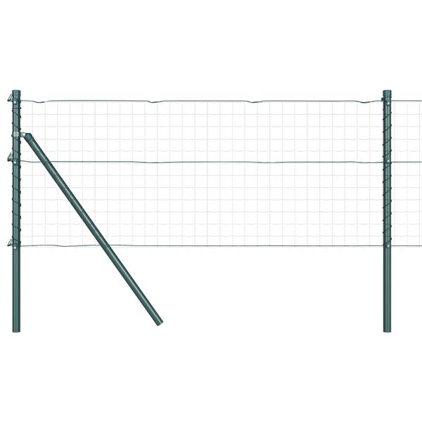 Grote foto vidaxl hekpalen 13 pcs groen 32mm 120 cm gegalvaniseerd staal tuin en terras overige tuin en terras
