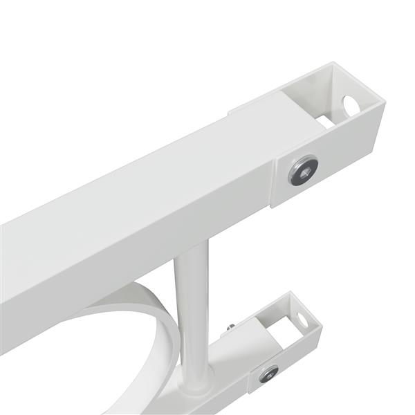 Grote foto vidaxl tuin hek wit staal tuin en terras hekken en schuttingen