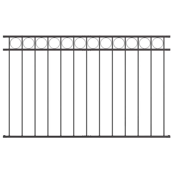 Grote foto vidaxl tuin hek grijs staal tuin en terras hekken en schuttingen