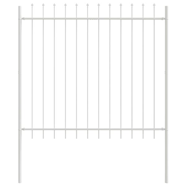 Grote foto vidaxl tuin hek wit 1.7 x 1.5 m poedergecoat staal tuin en terras hekken en schuttingen
