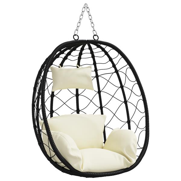 Grote foto vidaxl hangende ei stoel cr mewit 91.5 x 60 x 110 cm poly rattan tuin en terras tuinmeubelen