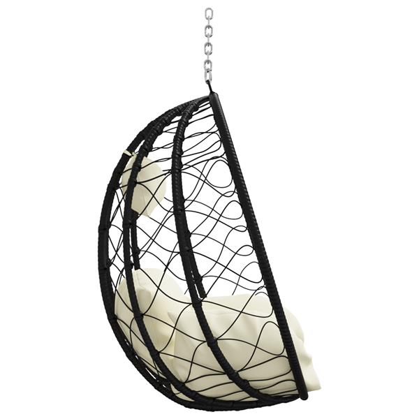 Grote foto vidaxl hangende ei stoel cr mewit 91.5 x 60 x 110 cm poly rattan tuin en terras tuinmeubelen