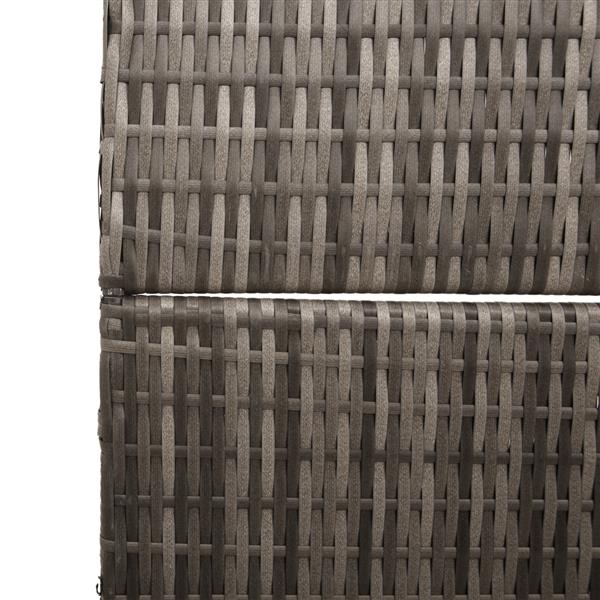 Grote foto vidaxl kamerscherm grijs 195 x 180 cm poly rattan huis en inrichting overige huis en inrichting
