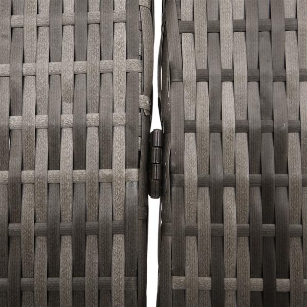 Grote foto vidaxl kamerscherm grijs 195 x 180 cm poly rattan huis en inrichting overige huis en inrichting