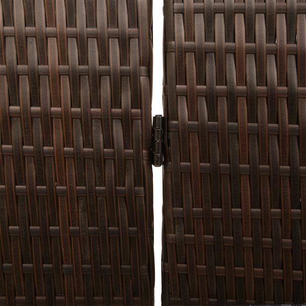 Grote foto vidaxl kamerscherm bruin 195 x 180 cm poly rattan huis en inrichting overige huis en inrichting