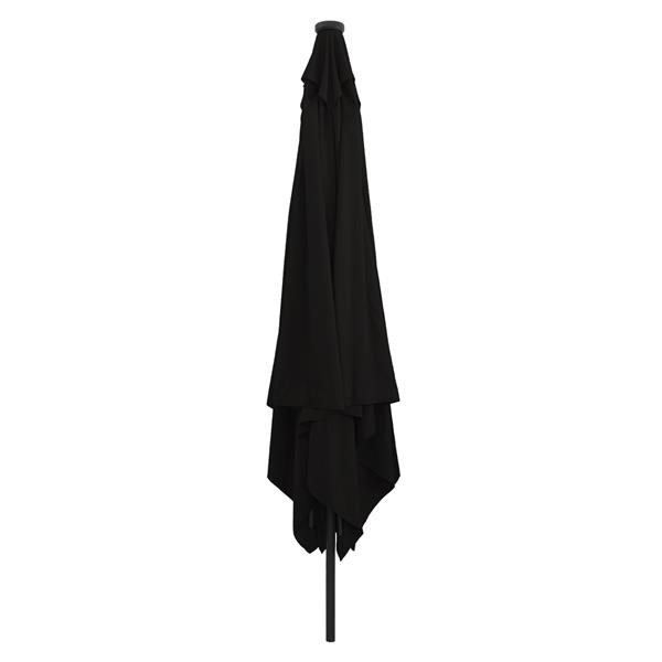 Grote foto vidaxl tuinparasol zwart 295 x 295 x 245 cm polyester en staal tuin en terras overige tuin en terras