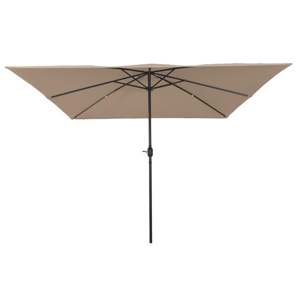 Grote foto vidaxl tuinparasol taupe en zwart 295 x 295 x 245 cm tuin en terras overige tuin en terras