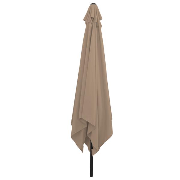 Grote foto vidaxl tuinparasol taupe en zwart 295 x 295 x 245 cm tuin en terras overige tuin en terras