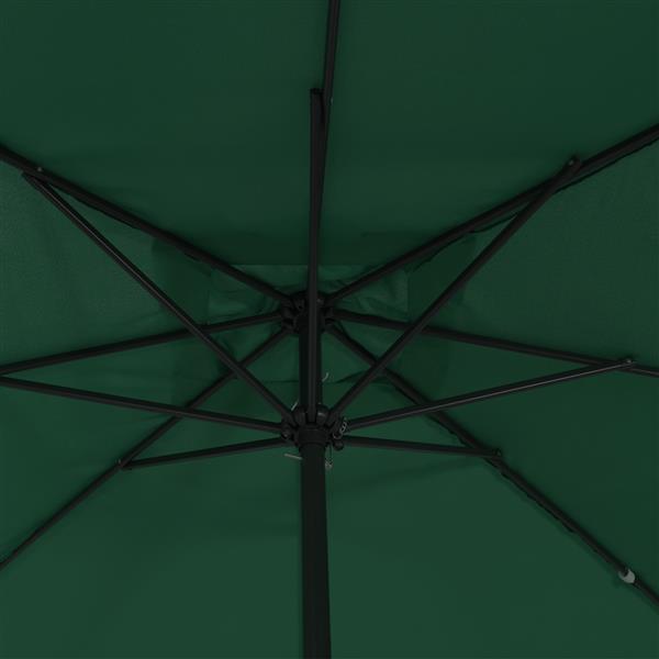 Grote foto vidaxl tuinparasol groen en zwart 295 x 295 x 245 cm tuin en terras overige tuin en terras