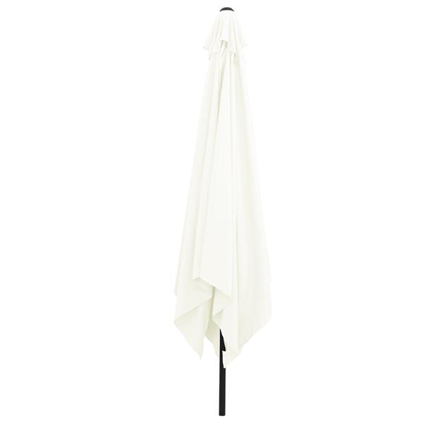 Grote foto vidaxl tuinparasol wit en zwart 295 x 295 x 245 cm polyester en staal tuin en terras overige tuin en terras