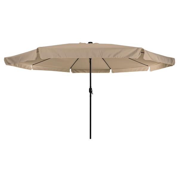 Grote foto vidaxl tuinparasol taupe 395 x 395 x 245 cm polyester tuin en terras overige tuin en terras