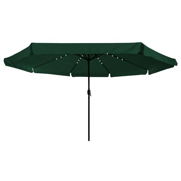 Grote foto vidaxl tuinparasol groen 395 x 395 x 245 cm polyester tuin en terras overige tuin en terras