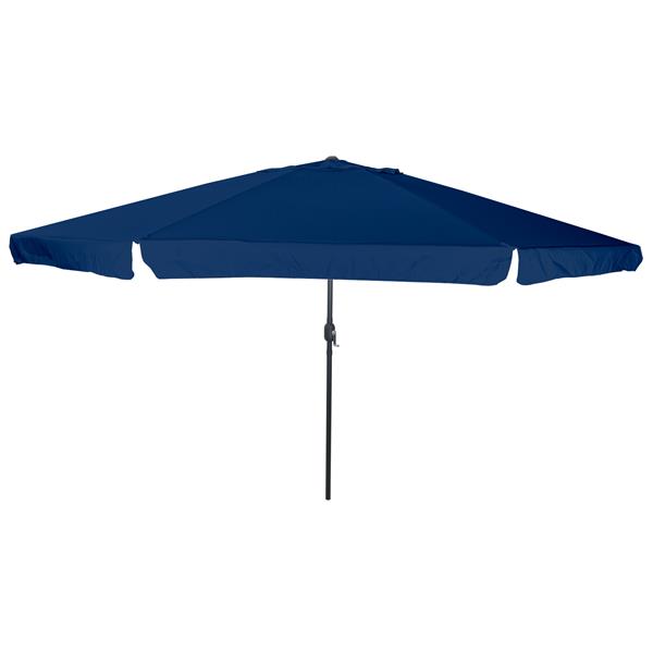 Grote foto vidaxl tuinparasol blauw en zwart 395 x 395 x 245 cm tuin en terras overige tuin en terras