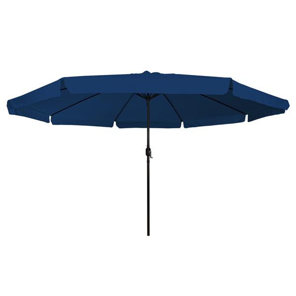 Grote foto vidaxl tuinparasol blauw en zwart 395 x 395 x 245 cm tuin en terras overige tuin en terras