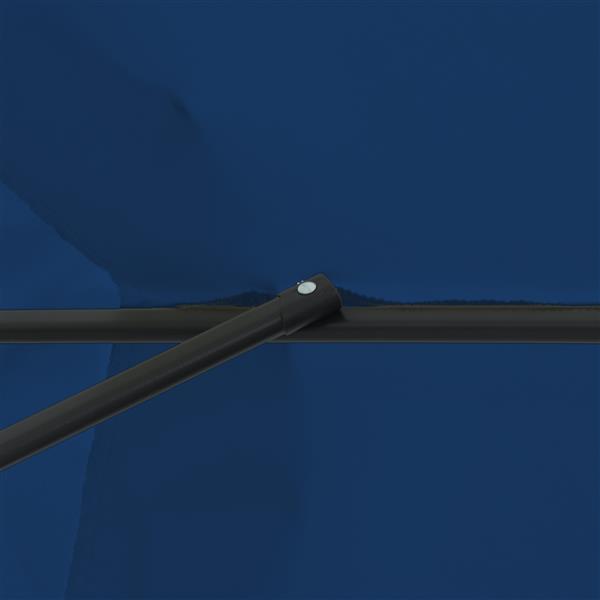 Grote foto vidaxl tuinparasol blauw en zwart 395 x 395 x 245 cm tuin en terras overige tuin en terras