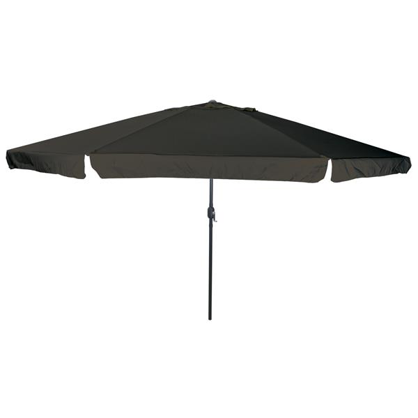 Grote foto vidaxl tuinparasol zwart 395 x 395 x 245 cm polyester en staal tuin en terras overige tuin en terras