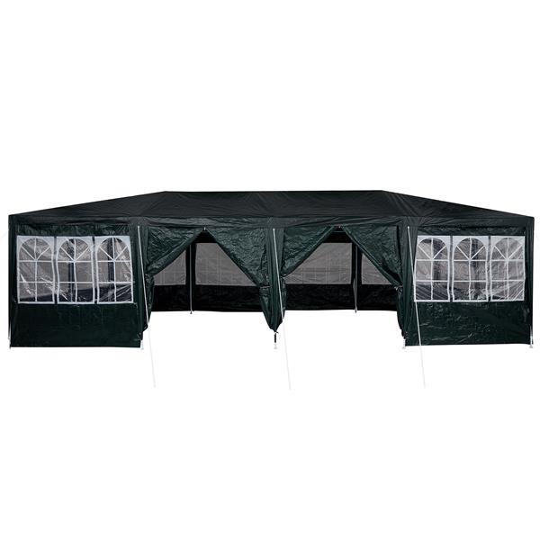 Grote foto vidaxl partytent groen en wit 800 x 400 x 266 cm polyester en staal tuin en terras overige tuin en terras