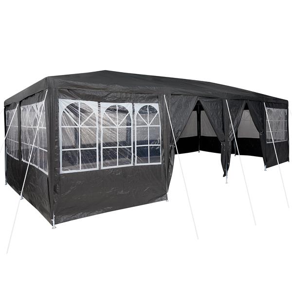 Grote foto vidaxl partytent antraciet en wit 800 x 400 x 266 cm tuin en terras overige tuin en terras