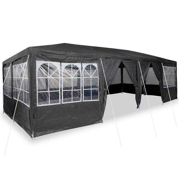 Grote foto vidaxl partytent antraciet en wit 800 x 400 x 266 cm tuin en terras overige tuin en terras