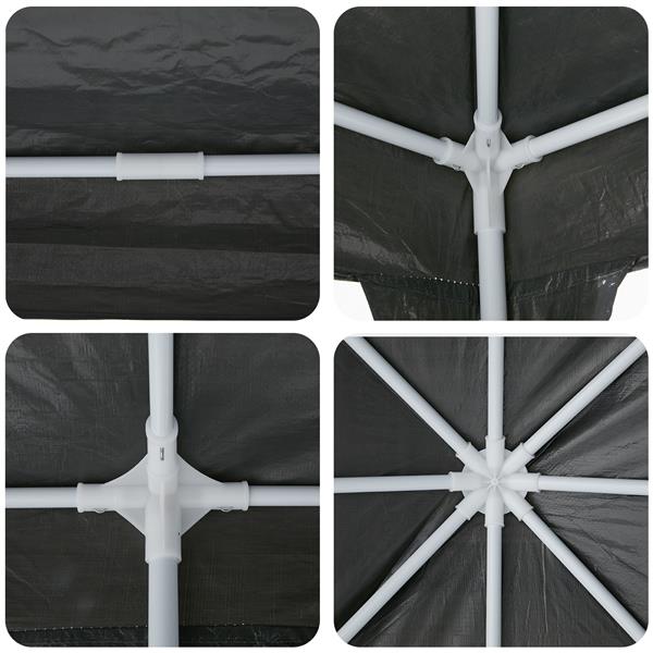 Grote foto vidaxl partytent antraciet en wit 800 x 400 x 266 cm tuin en terras overige tuin en terras