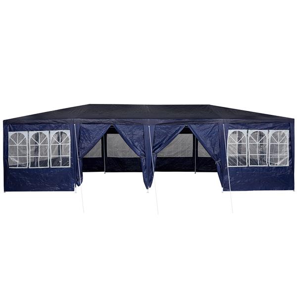 Grote foto vidaxl partytent blauw en wit 800 x 400 x 266 cm polyester en staal tuin en terras overige tuin en terras