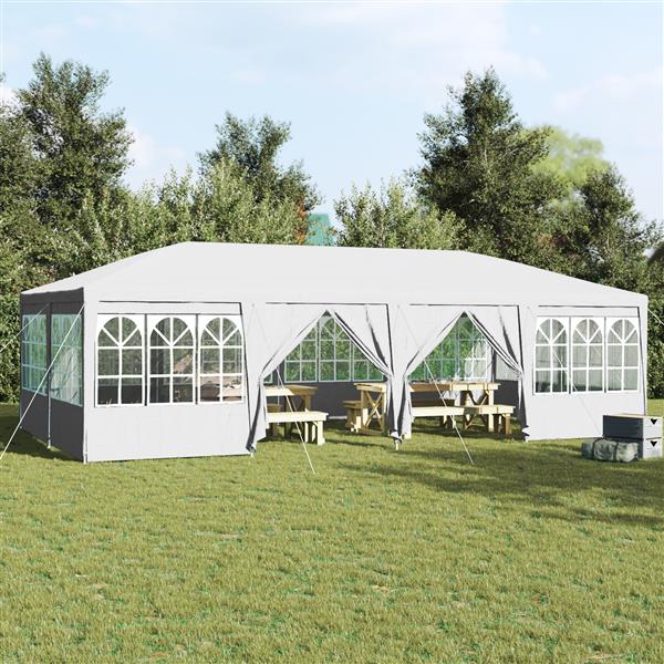 Grote foto vidaxl partytent wit 800 x 400 x 266 cm polyester en staal tuin en terras overige tuin en terras