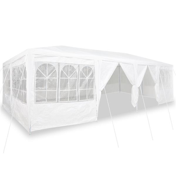 Grote foto vidaxl partytent wit 800 x 400 x 266 cm polyester en staal tuin en terras overige tuin en terras
