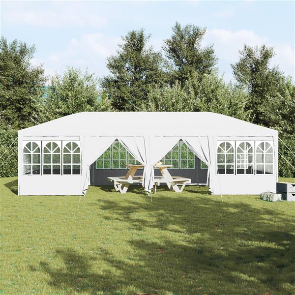 Grote foto vidaxl partytent wit 800 x 400 x 266 cm polyester en staal tuin en terras overige tuin en terras