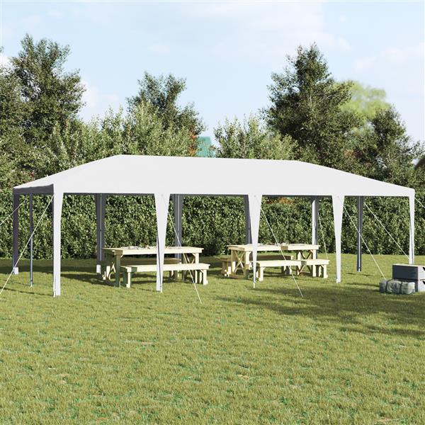 Grote foto vidaxl partytent wit 800 x 400 x 266 cm polyester en staal tuin en terras overige tuin en terras