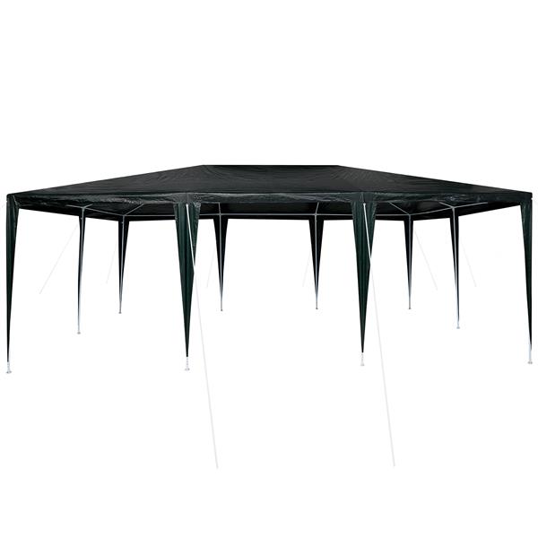 Grote foto vidaxl partytent groen en wit 600 x 400 x 266 cm polyester en staal tuin en terras overige tuin en terras