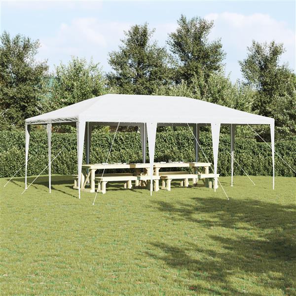 Grote foto vidaxl partytent wit 600 x 400 x 266 cm polyester en staal tuin en terras overige tuin en terras