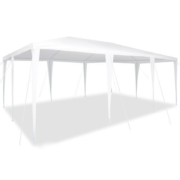 Grote foto vidaxl partytent wit 600 x 400 x 266 cm polyester en staal tuin en terras overige tuin en terras