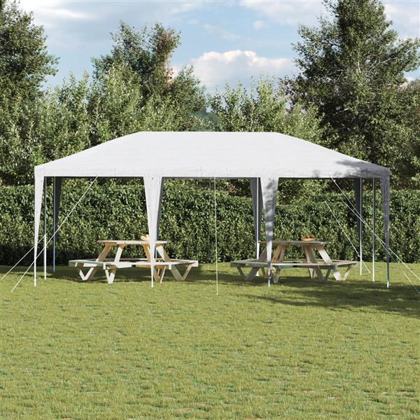 Grote foto vidaxl partytent wit 600 x 400 x 266 cm polyester en staal tuin en terras overige tuin en terras