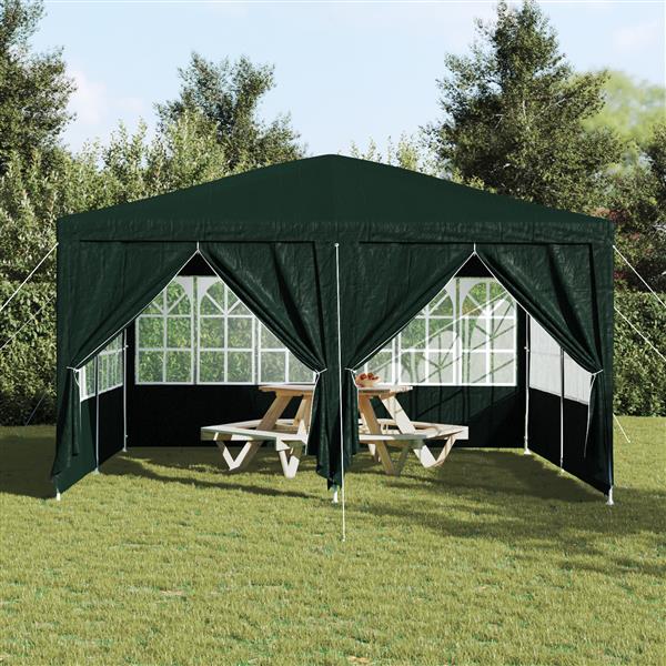 Grote foto vidaxl partytent groen 400 x 400 x 266 cm polyetheen tuin en terras overige tuin en terras
