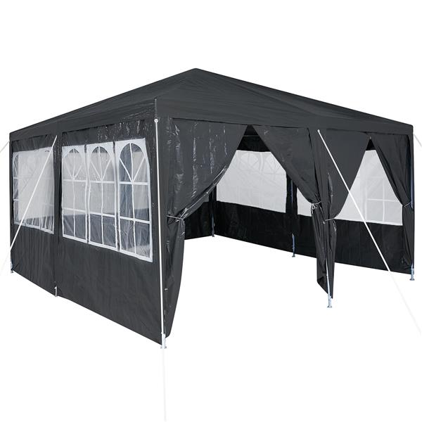 Grote foto vidaxl partytent antraciet en wit 400 x 400 x 266 cm tuin en terras overige tuin en terras