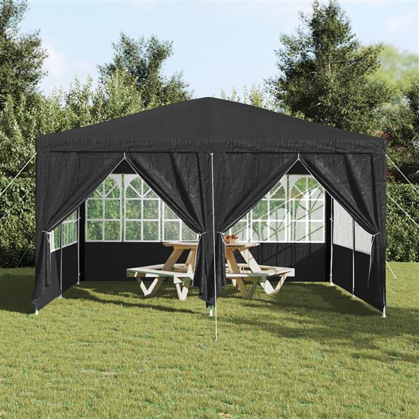 Grote foto vidaxl partytent antraciet en wit 400 x 400 x 266 cm tuin en terras overige tuin en terras