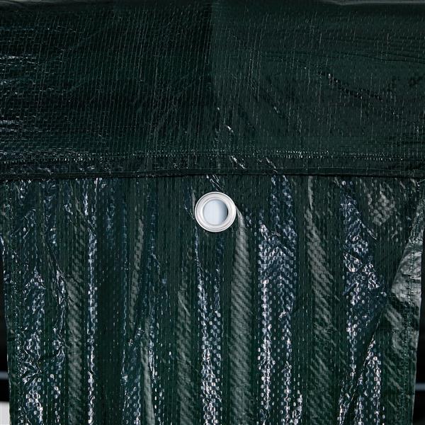 Grote foto vidaxl partytent groen en wit 400 x 400 x 266 cm polyester en staal tuin en terras overige tuin en terras